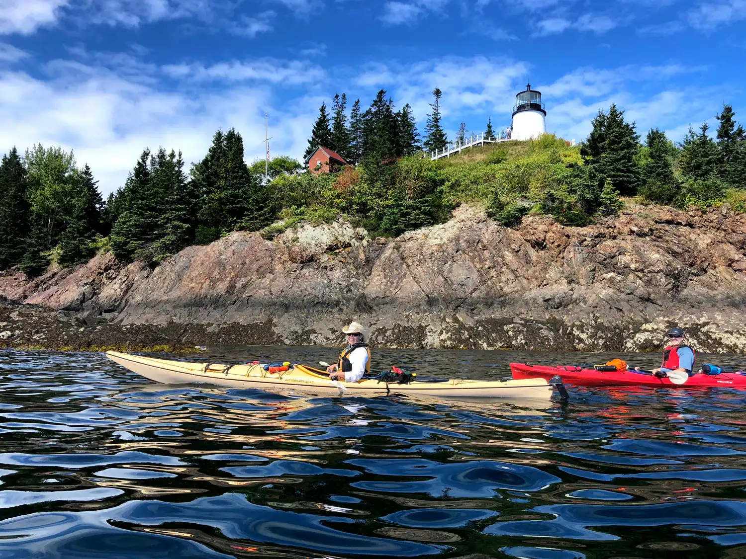 Kayaks at Owls Head Lighthouse